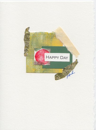 "Happy Day" Abstract Handmade Greeting Card