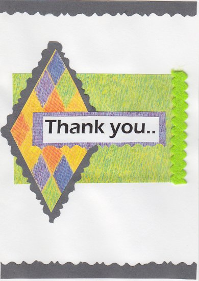 Abstract Design Thank You Handmade Greeting Card