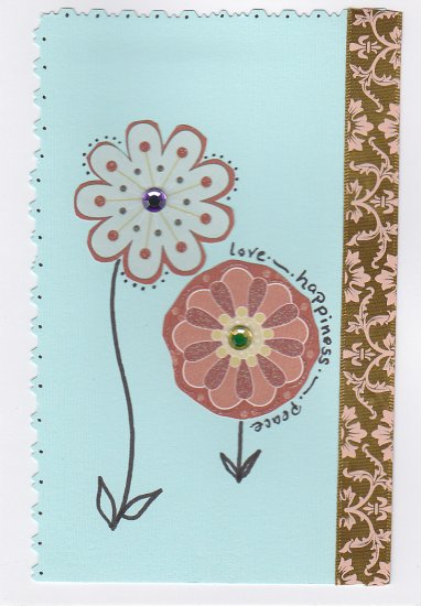 "Love, Happiness, and Peace" - All Occasion Handmade Greeting Card
