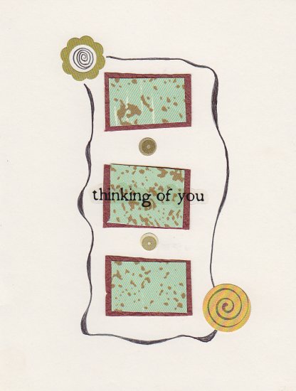 "Thinking of You" - Handmade Greeting Card