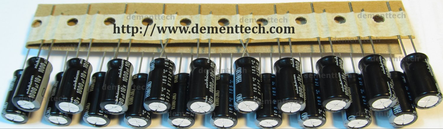 20x 1000uF 10v Nichicon HM 8mm 105C Ultra Low-ESR capacitors caps