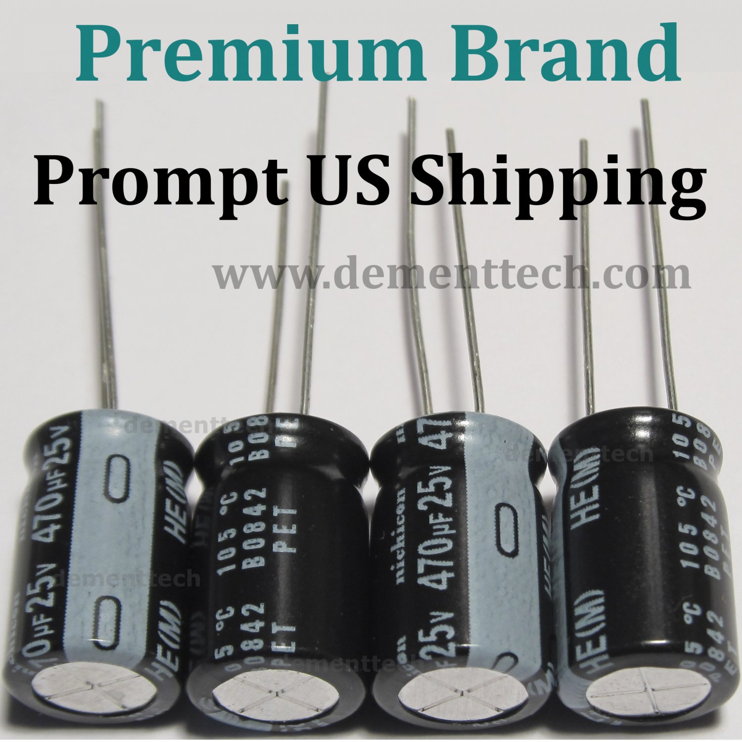 4x 470uF 25v Nichicon HE 105C High Endurance Low-ESR Capacitors 10mm radial caps