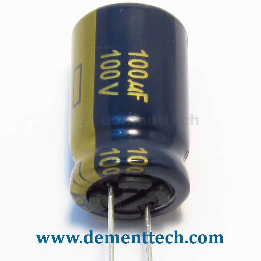 100uF 100v Panasonic FC 105C Low-ESR Capacitor 12.5mm radial cap
