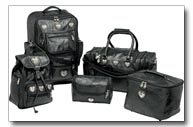 5 Piece Luggage Set with Heart Conchos & Embossed Alligator Grain Design