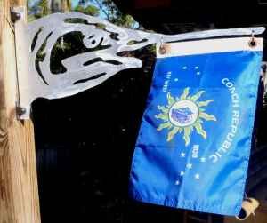 Metal Fish Art Marlin Flag Holder Aluminum