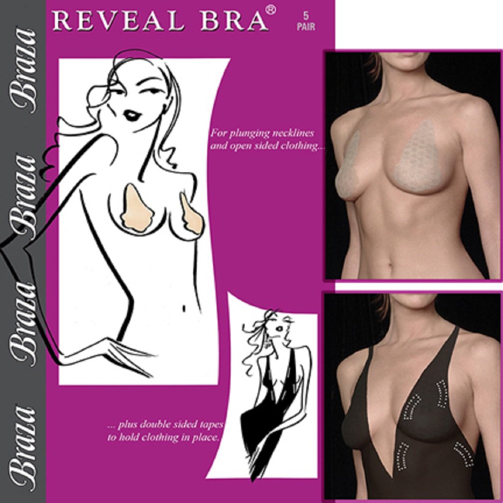 Braza Reveal Deep V Plunge Disposable Adhesive Stick On Bra (5 Pairs) 1005