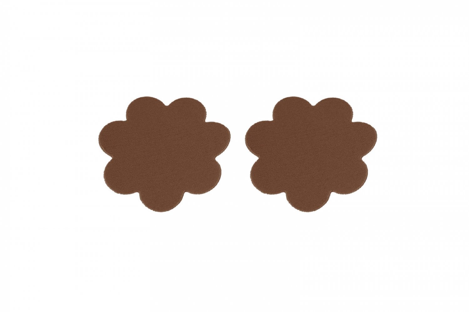 Braza Petal Tops Reusable Adhesive Nipple Cover Waterproof Pasties, 1160P, Cocoa