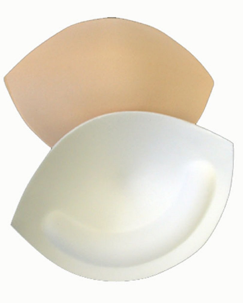 Braza Waterproof Sew In Foam Bra Cup Insert Push Up Pad Breast Enhancer S2600, D Cup, Beige