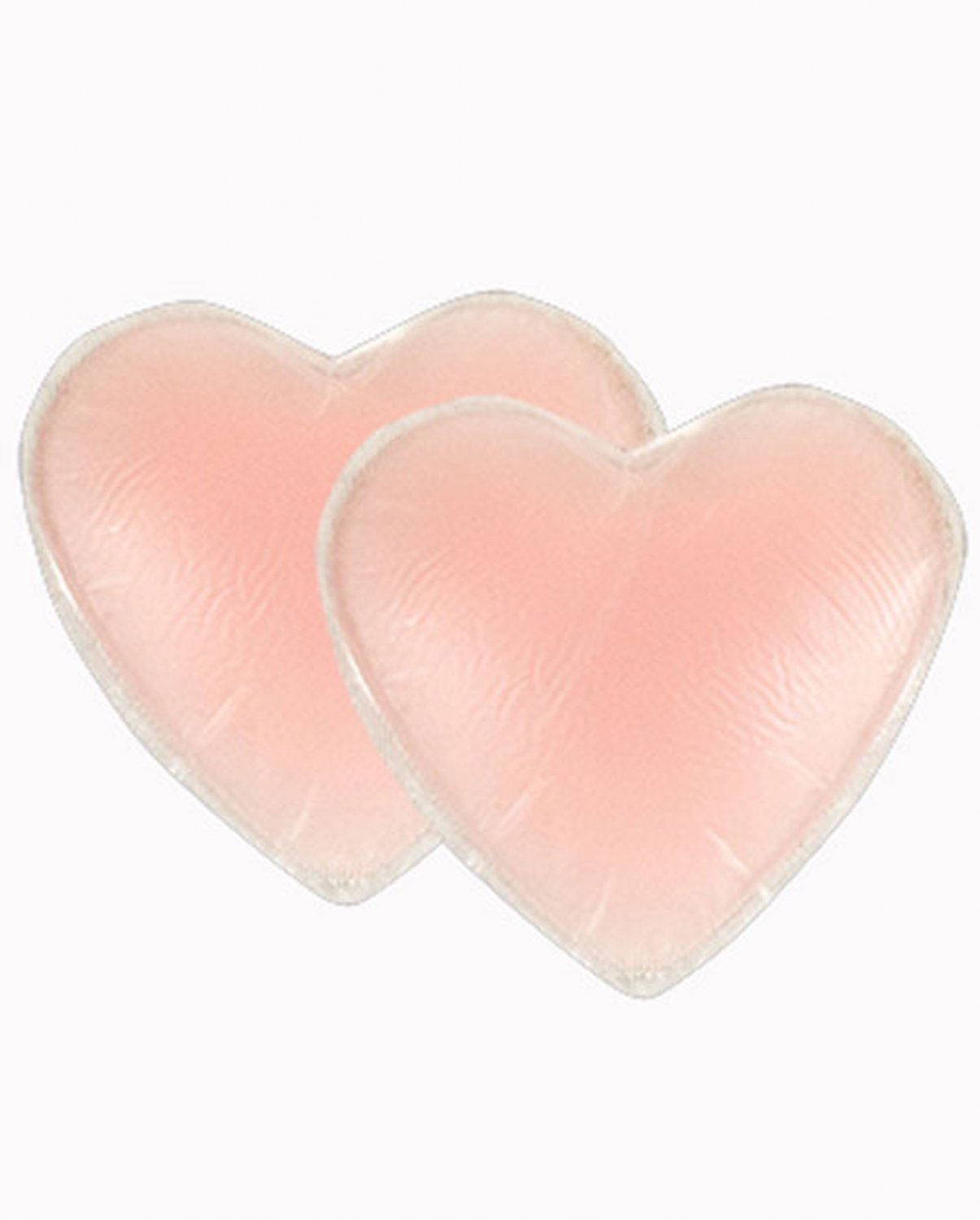 Braza Silicone Gel Heart Tops Reusable Nipple Covers 7900H, Pink