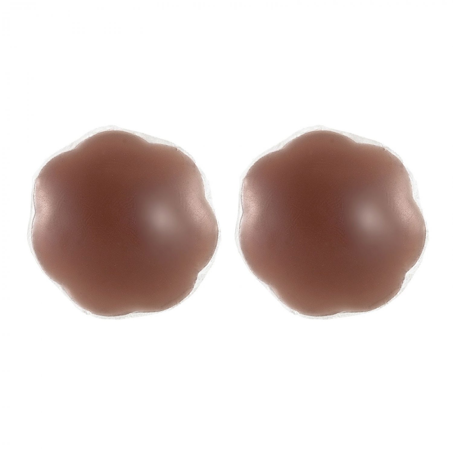 Braza Silicone Gel Petal Tops Reusable Nipple Covers 7900P, Cocoa