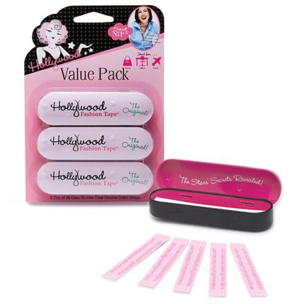 Hollywood Fashion Secrets 36 Piece Fashion Tape Tin Value Pack, 3 Count 10227