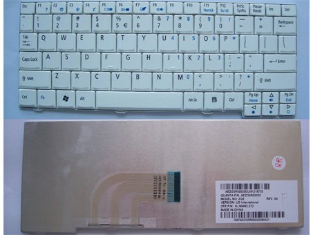 Acer Aspire One D150 D250 A110 A150 ZG5 ZG8 8.9" White keyboard