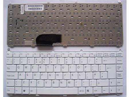 UK Layout Sony VAIO VGN AR, VGN FE Series Laptop Keyboard White