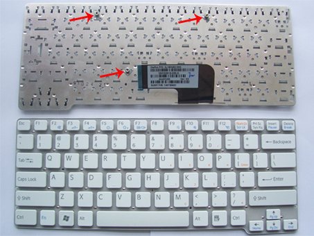 SONY VAIO VPC CW Series Laptop Keyboard - US Layout White Color
