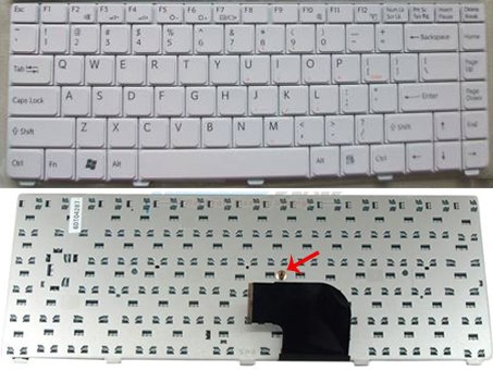 US Layout Sony VAIO VGN-C Series Laptop Keyboard White