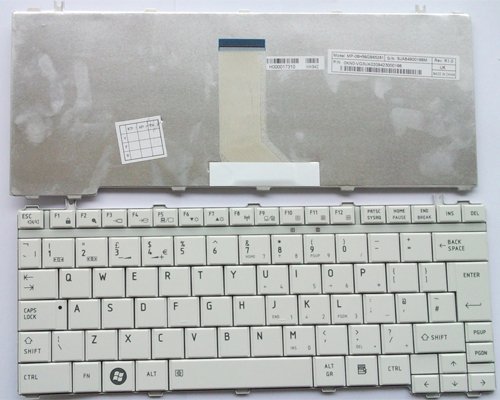 UK Layout Toshiba Satellite U500 U505 / Portege M900 White keyboard