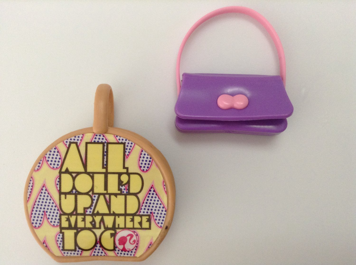2 Barbie Fashion Doll Purses