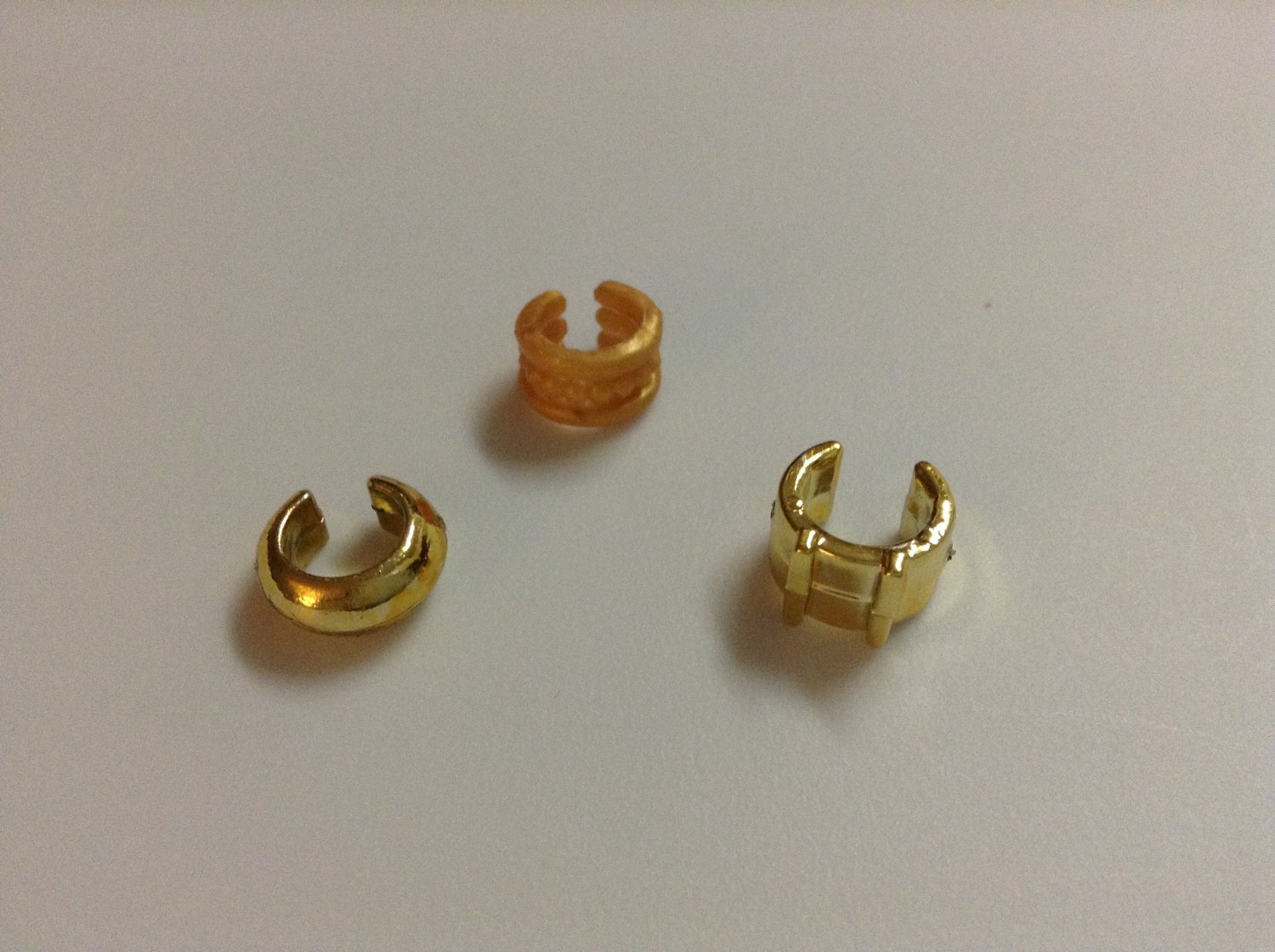 3 Gold Plastic Barbie Bracelets