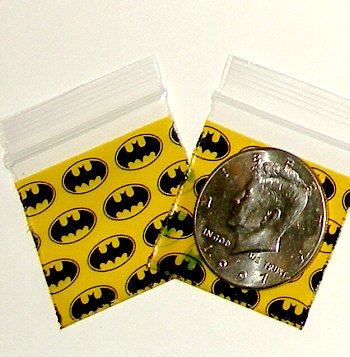 200 Batman Baggies 1.5 x 1.5" Small Ziplock Bags 1515