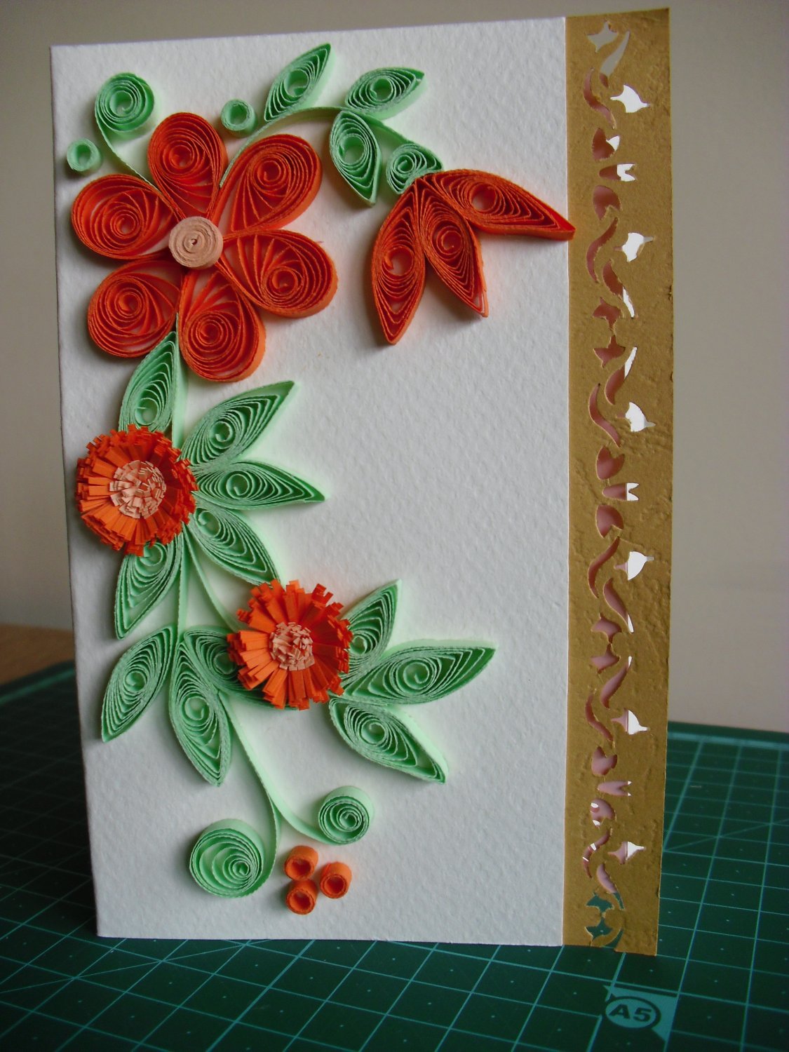 My handmade paper quilled gift card