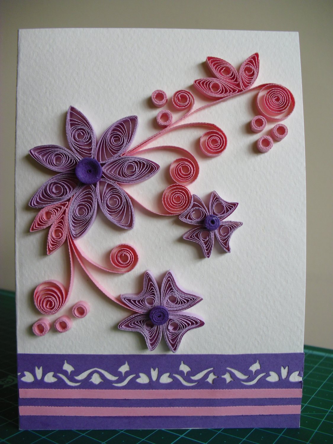 My handmade paper quilled gift card
