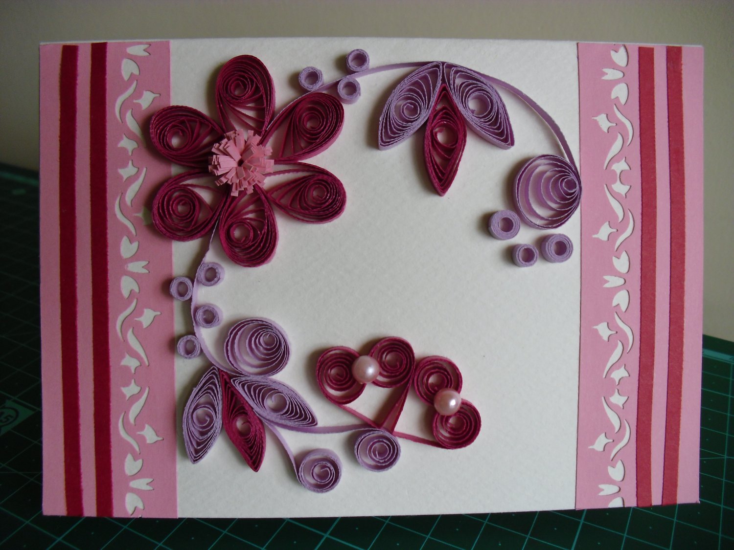 My handmade paper quilled gift card