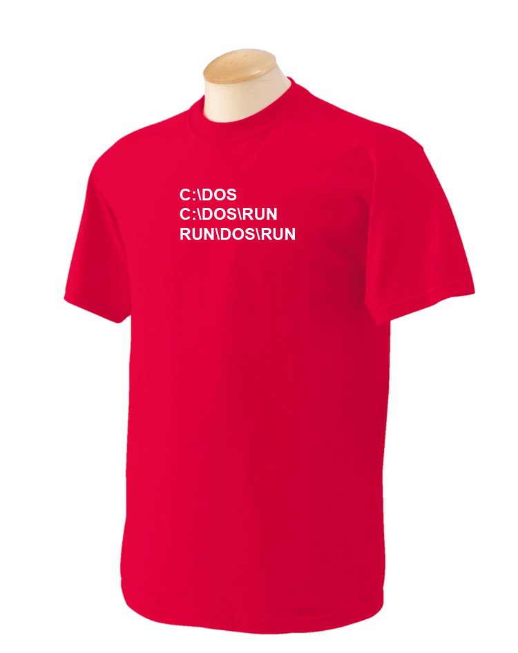 C DOS RUN Geek T-Shirt