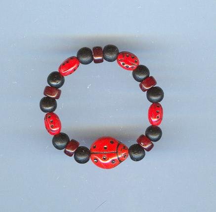 Childs Lady Bug Bracelet