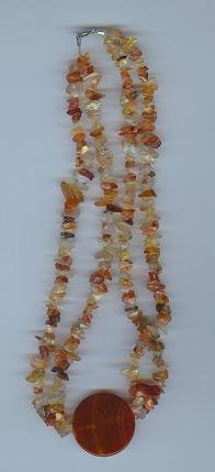 Carnelian Necklace with Round Center Bead