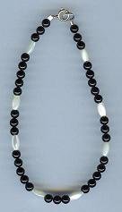 Black Onyx and Mother of Pearl Bracelet