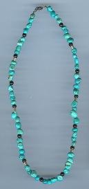 Turquoise and Black Onyx Necklace