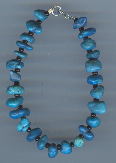 Dyed Turquoise and Black Onyx Bracelet
