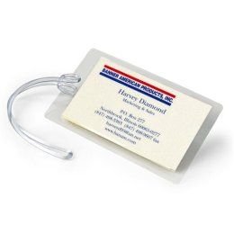 Luggage Tag Laminating Pouches and Plastic Loops 7 MIL (25 Pack)