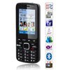 C320 Quad Band Dual Cards Analog TV Java FM Bluetooth Cell Phone(Black)