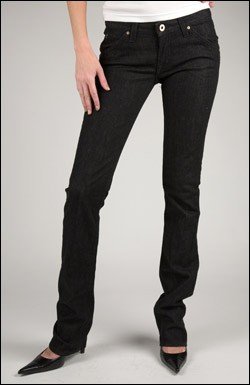 HUDSON SKINNY LEG JEAN LONG LENGTH IN JET