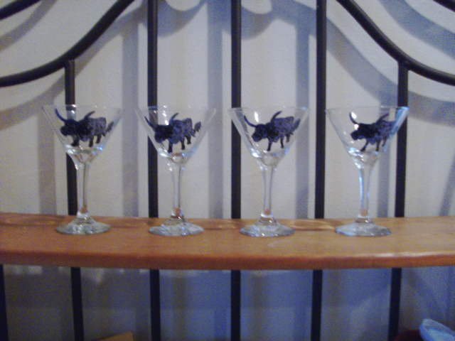 Longhorn Martini Glasses