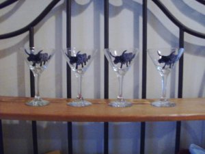 Longhorn Martini Glasses