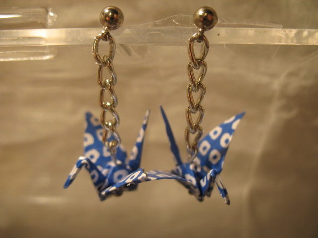 Origami Crane Earring #3