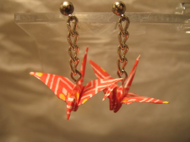 Origami Crane Earring #4