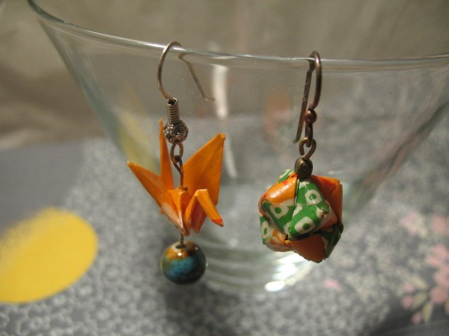 Origami Crane Earring #5