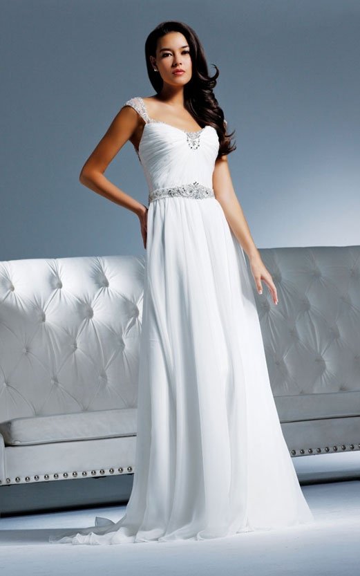 Free shipping new model swarovski wedding dress cap sleeve lace EC311
