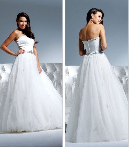 Free shipping new model swaovski and rhinestone wedding gown EC315
