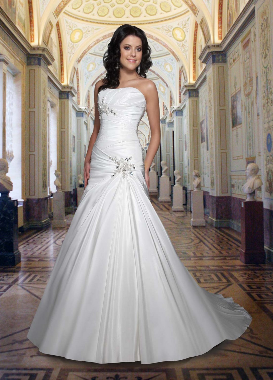 Free shipping new model rhinestone wedding dress EC324