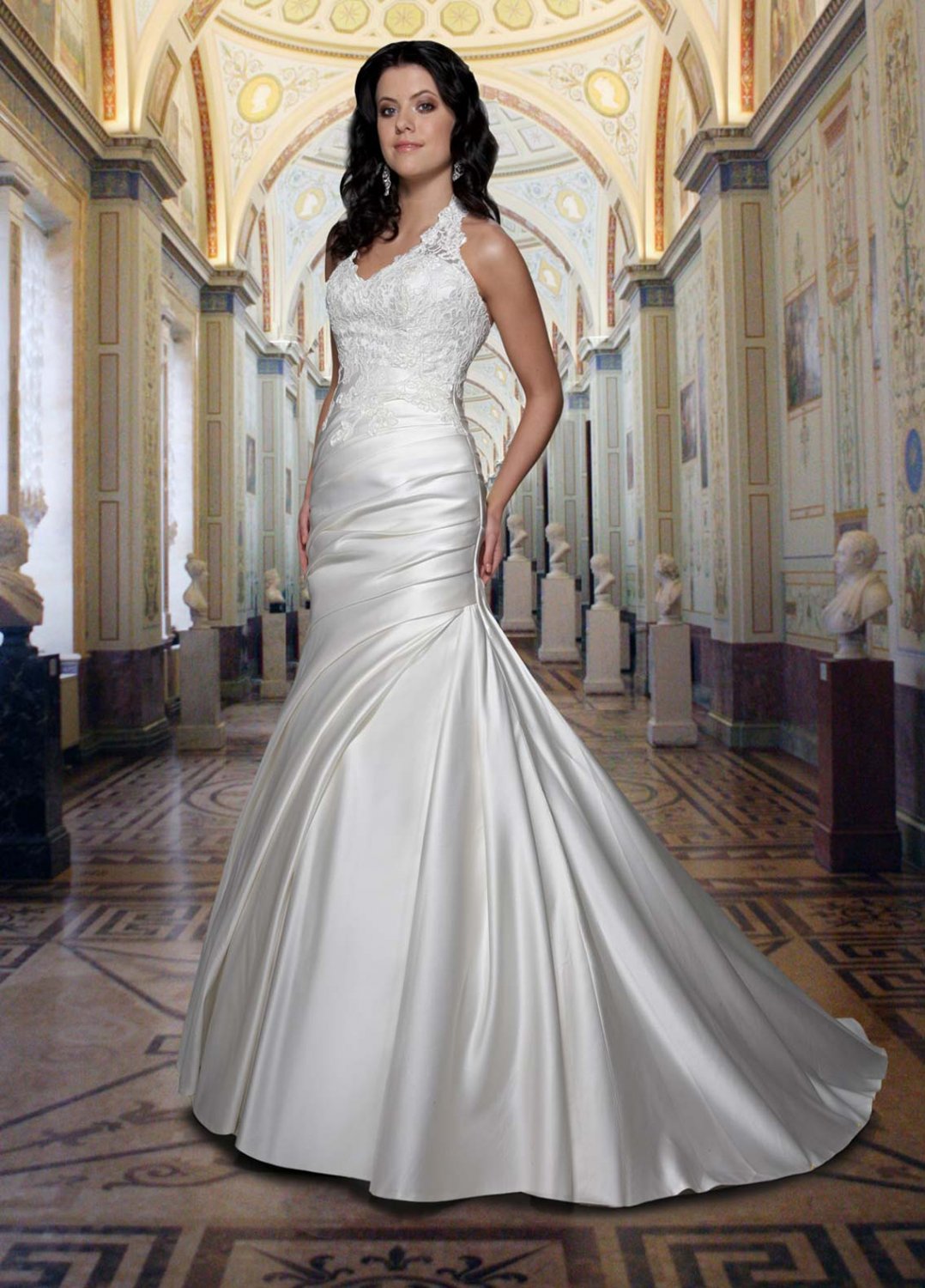 Free shipping new model lace mermaid wedding dress EC327