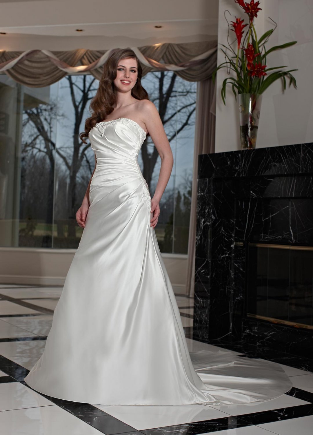 Free shipping the latest rhinestone wedding dresses EC344
