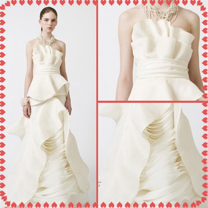fashion latest style vera wang wedding dress 2011 EC355