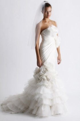 Free shipping fashion vera wang wedding dress 2011 EC358