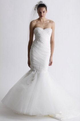 Free shipping latest style vera wang wedding dress 2012 EC364