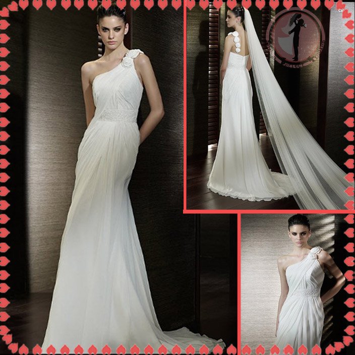 Free shipping latest style vera wang wedding dress 2012 EC371