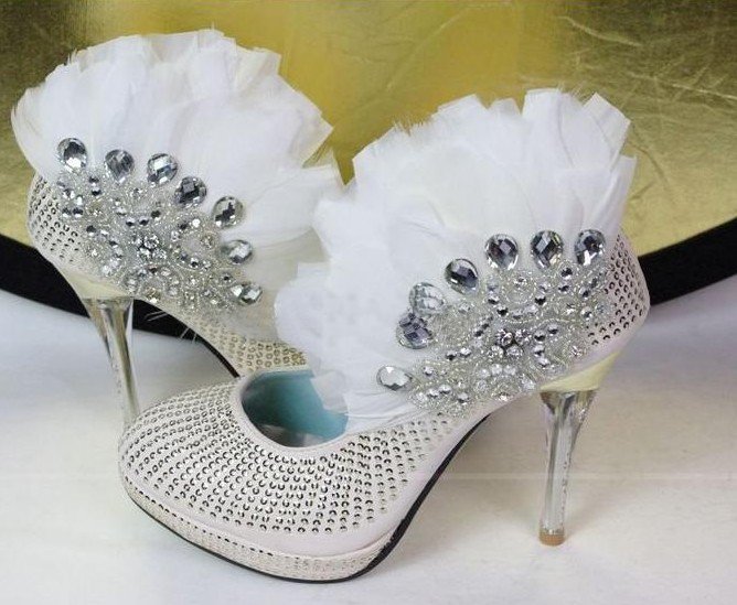 swarovski crystals and rhinestone shiny wedding shoes S003